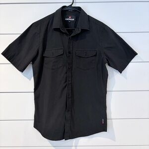 Airwalk Black Utility Button Up Shirt Mens M Skate Y2K Workwear Grunge